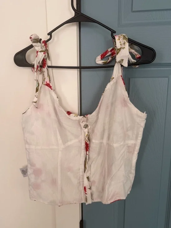 Anthropologie Eri + Ali Wildflower Cropped Tank Top Size Large - Picture 7 of 13